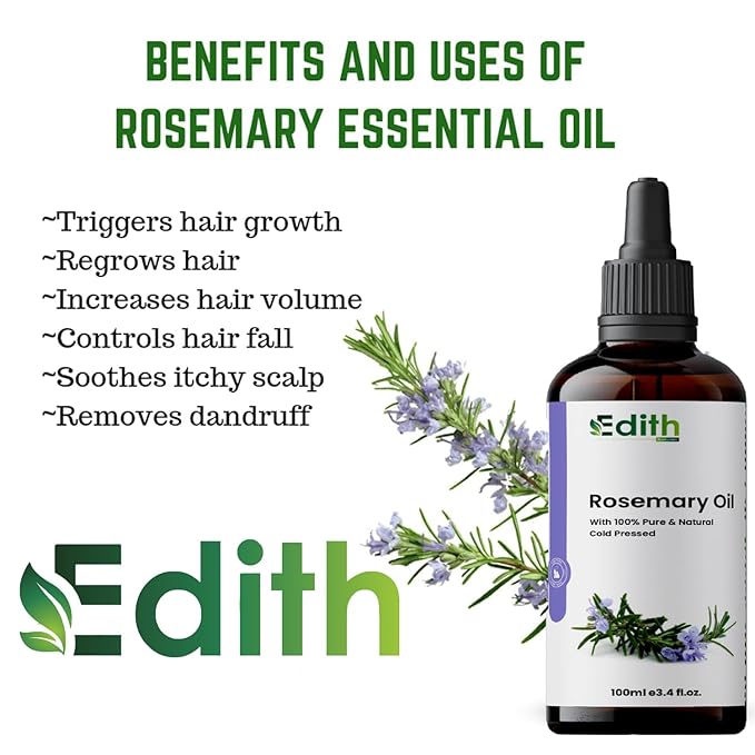 Rosemary Essential Oil for Hair Growth, Hair Fall Control and Nourishment, Skin Care (100 ml)