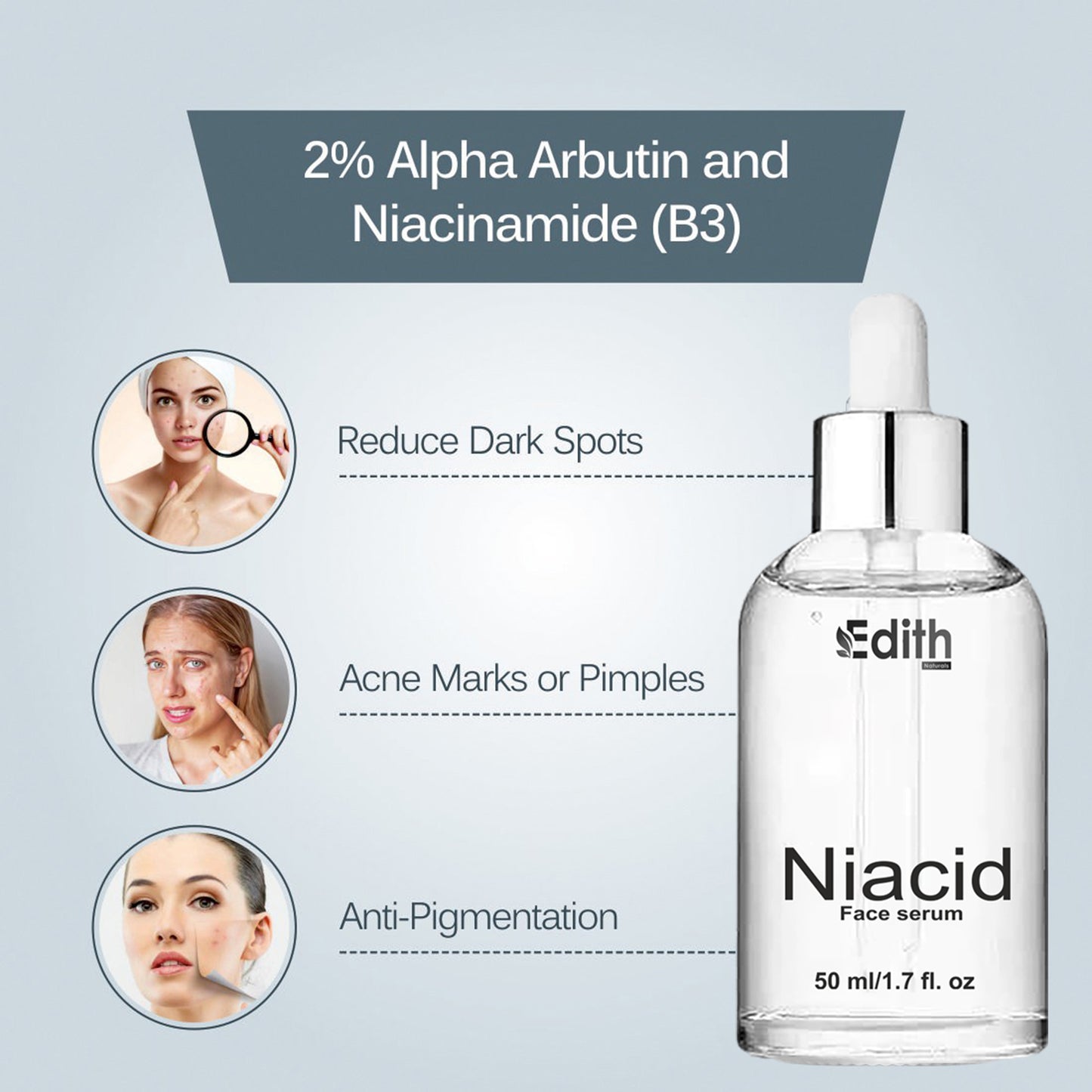 Edith Niacid Face Serum, 50 ml/1.7 fl. oz