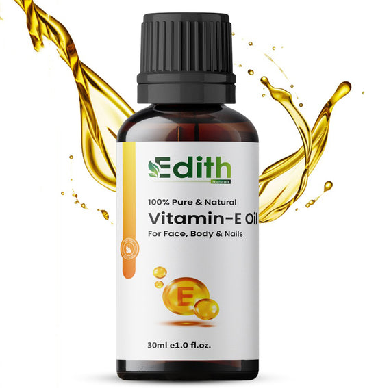 Edith Naturals Vitamin E Oil Hydrates & Soothes Skin , Conditions & Softens Hair , (30 ml)