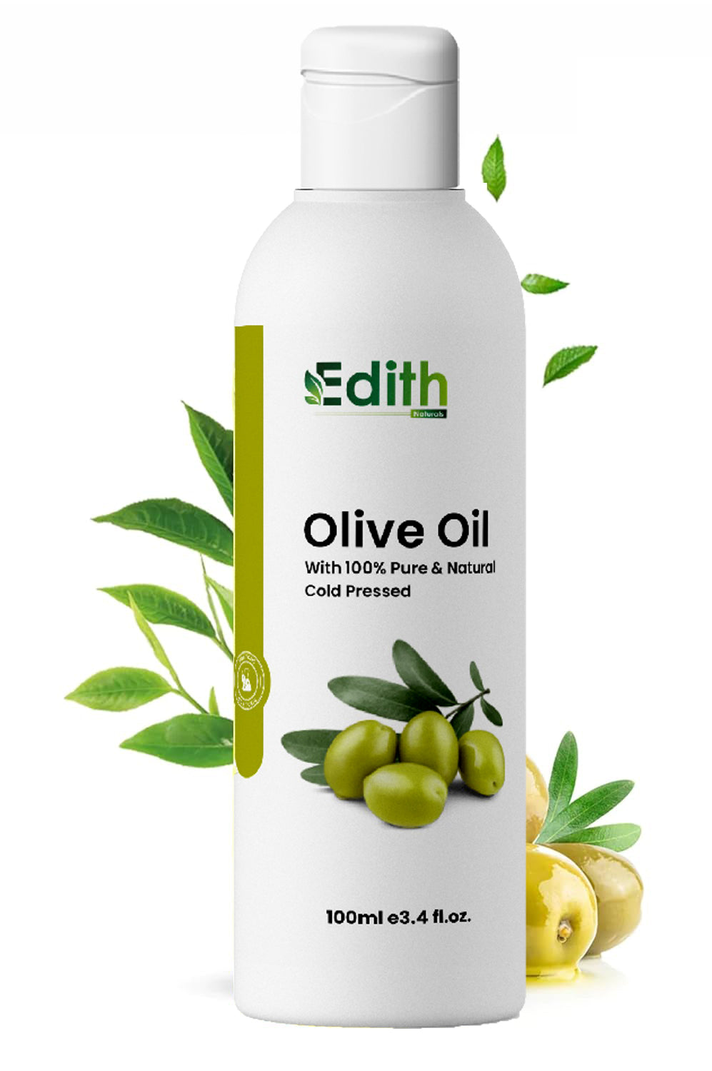 Edith Naturals Organic Olive Neem Almond Hair Oil - Nourish, Strengthen, and Shine Skin & Hair -100 ml-pack of 3 (300 ml)