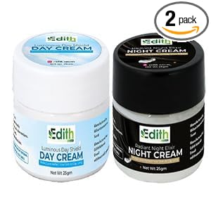 Edith Naturals Day and Night Face Cream Set For Skin Detoxification & Natural Glow (50 gm)