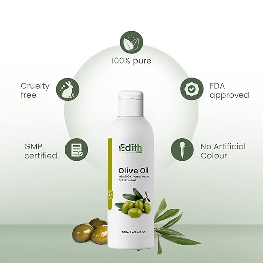 Olive Oil For Hair , Skin Deeply Moisturizes, Repairs And Strengthens .olive oil for baby massage | Good Hair Texture(100 ml)