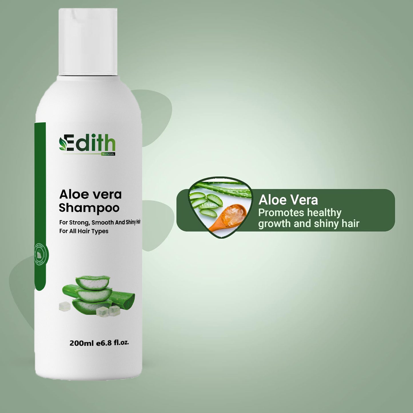 Aloevera Herbal Shampoo For Strong , Smooth And Shiny Hair (200 ml)