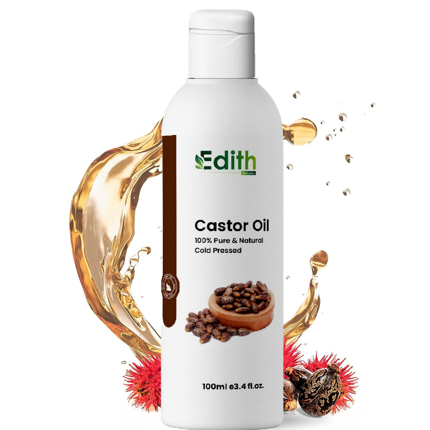 Edith naturals Castor Almond Neem Hair and Skin Oil - Natural Nourishment for Healthy Hair and Glowing Skin