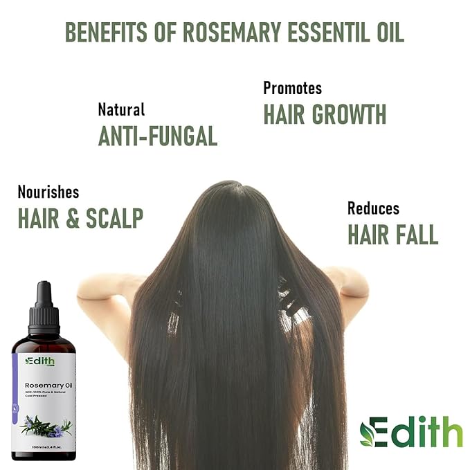 Rosemary Essential Oil for Hair Growth, Hair Fall Control and Nourishment, Skin Care (100 ml)