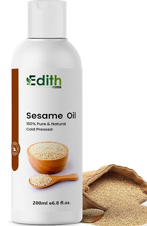 Cold Pressed Sesame oil for Hair, Skin and Massage (Til Ka Tel/Til Oil,Gingelly oil,) 100% pure & natural (200 ml)